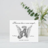 モノグラム記念献上品レターA ポストカード (スタンド正面)