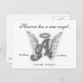 モノグラム記念献上品レターA ポストカード (正面/裏面)