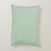 モノグラム誕生日ゼブラとジャングルl子供部屋グリーン アクセントクッション (裏面(縦))