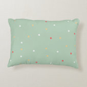 モノグラム誕生日ゼブラとジャングルl子供部屋グリーン アクセントクッション (裏面)