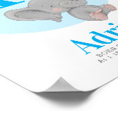 モノグラム象バルーン名子供部屋ウォールアート ポスター (角)