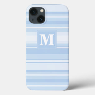 モノグラム赤ちゃんストライプブルーのケースメイトiPhoneケース iPhone 13ケース