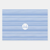 モノグラム赤ちゃん生まれたばかりのシャワー、ベビーそれは男の子 ラッピングペーパーシート (正面3)