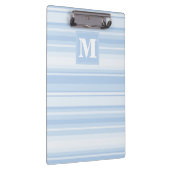 モノグラム赤ちゃん青ストライプ色 クリップボード (右)