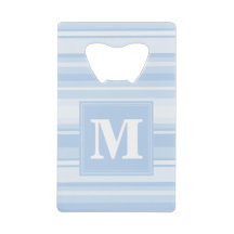 モノグラム赤ちゃん青ストライプ色