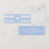 モノグラム赤ちゃん青ストライプ色 スキニー名刺 (正面/裏面)