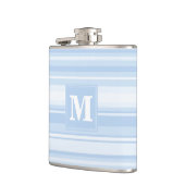 モノグラム赤ちゃん青ストライプ色 フラスク (左)