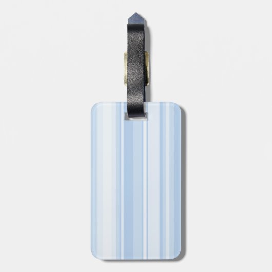 モノグラム赤ちゃん青ストライプ色 ラゲッジタグ (裏面縦)