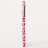 モノグラム赤とピンクの幾何学的パターン Case-Mate iPhoneケース (裏面/左)