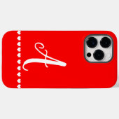 モノグラム赤と白イニシャルケースメイトiPhone C Case-Mate iPhoneケース (裏面 (横))