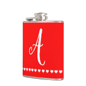 モノグラム赤と白イニシャル フラスク (左)