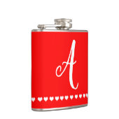モノグラム赤と白イニシャル フラスク (右)