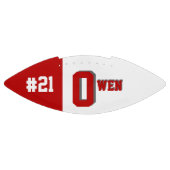 モノグラム赤と白 アメリカンフットボール (パネル)