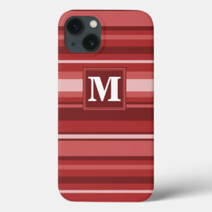 モノグラム赤ストライプい文字ケースメイトiPhoneケース iPhone 13ケース