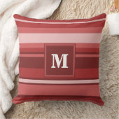 モノグラム赤ストライプ クッション (ブランケット)