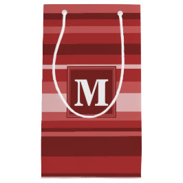 モノグラム赤ストライプ スモールペーパーバッグ