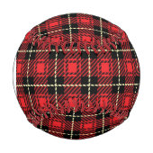 モノグラム赤格子 野球ボール (正面)