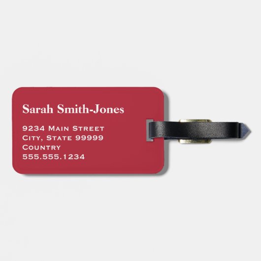 モノグラム赤白青テキサス州国旗 ラゲッジタグ (裏面横)