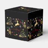 モノグラム赤金ゴールドトナカイMerry Christmas Tree フェイバーボックス (裏面サイド)