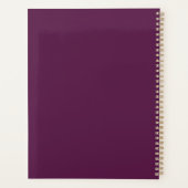 モノグラム赤面パープル金ゴールドミニマルエレガントリスト名 プランナー手帳 (裏面)