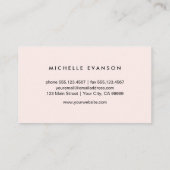 モノグラム赤面ピンクアンドブラックフローラリース 名刺 (裏面)