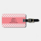 モノグラム赤面ピンククローバーパターン ラゲッジタグ (正面横)