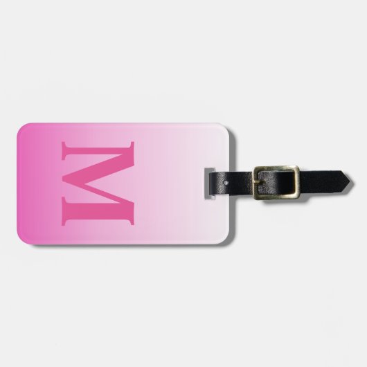 モノグラム赤面ピンクマゼンタさくらんぼピンク ラゲッジタグ (正面横)