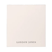 モノグラム赤面ピンクモダンミニマルフェミニンリスト ノートパッド (正面)