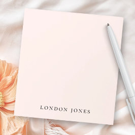 モノグラム赤面ピンクモダンミニマルフェミニンリスト ノートパッド