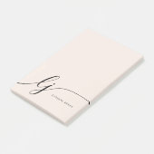 モノグラム赤面ピンクモダンミニマルフェミニンリスト ポストイット (アングル)