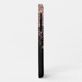 モノグラム赤面ピンクローズ金ゴールドグリッター&スパークル Case-Mate iPhoneケース (裏面/左)