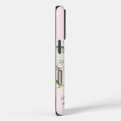 モノグラム赤面ピンク水彩バラ花フローラ Case-Mate iPhoneケース (裏面 / 右)