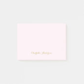 モノグラム赤面ピンク金ゴールドミニマルモダンリスト ポストイット (正面)