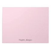 モノグラム赤面ピンク |ミニマモダンリストフェミニン ノートパッド (正面)