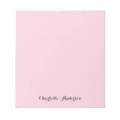 モノグラム赤面ピンク |ミニマモダンリストフェミニン ノートパッド (正面)