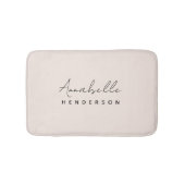 モノグラム赤面ピンク |ミニマモダンリストフェミニン バスマット (正面)