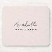 モノグラム赤面ピンク |ミニマモダンリストフェミニン マウスパッド (正面)