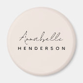 モノグラム赤面ピンク |ミニマモダンリストフェミニン マグネット (正面)