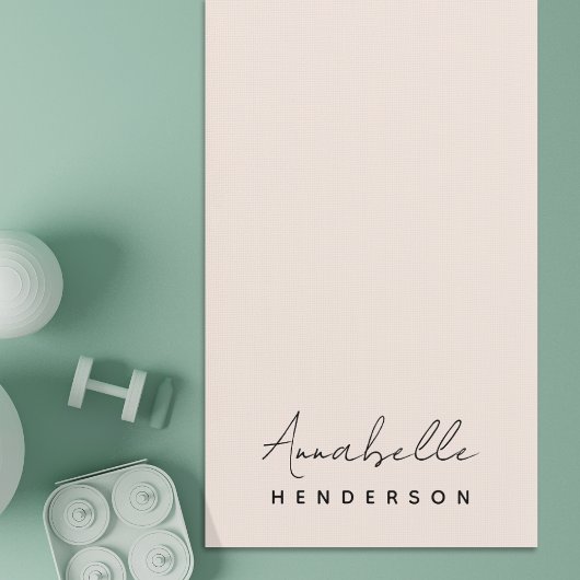 モノグラム赤面ピンク |ミニマモダンリストフェミニン ヨガマット