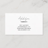 モノグラム赤面ピンク |ミニマモダンリストフェミニン 名刺 (裏面)