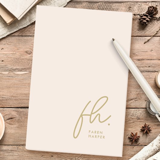 モノグラム赤面モダンピンクフェミニンスクリプト ポストイット