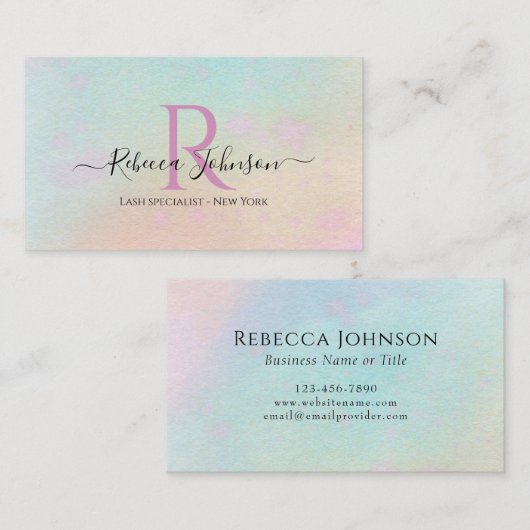 モノグラム赤面 名刺 (正面/裏面)