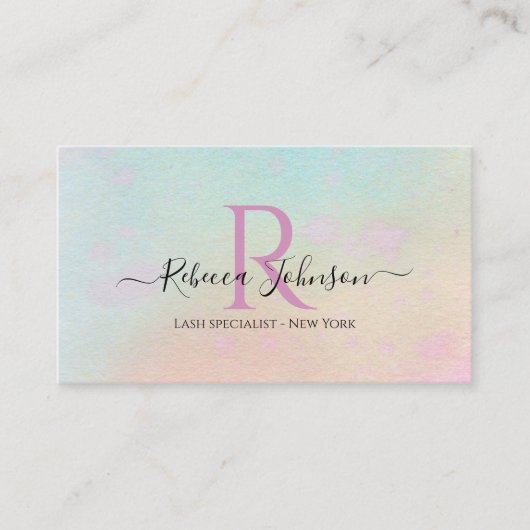 モノグラム赤面 名刺 (正面)