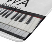 モノグラム追加イニシャルレター名文字ピアノ音楽 カッティングボード (角)