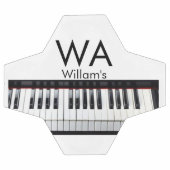 モノグラム追加イニシャルレター名文字ピアノ音楽 サッカーボール (フラット)