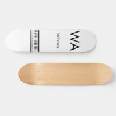 モノグラム追加イニシャルレター名文字ピアノ音楽 スケートボード (横)