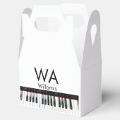 モノグラム追加イニシャルレター名文字ピアノ音楽 フェイバーボックス (オープン)