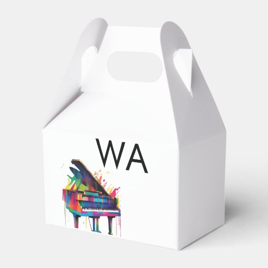 モノグラム追加イニシャルレター名文字ピアノ音楽 フェイバーボックス (正面サイド)