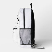 モノグラム追加イニシャルレター名文字ピアノ音楽 プリントバックパック (右)