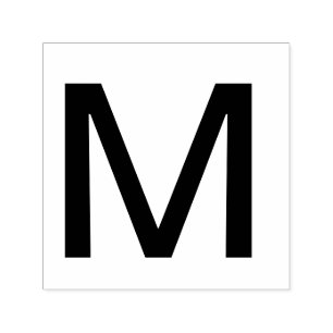 モノグラム追加名シンプル字ミニマルアルファベット セルフインキングスタンプ